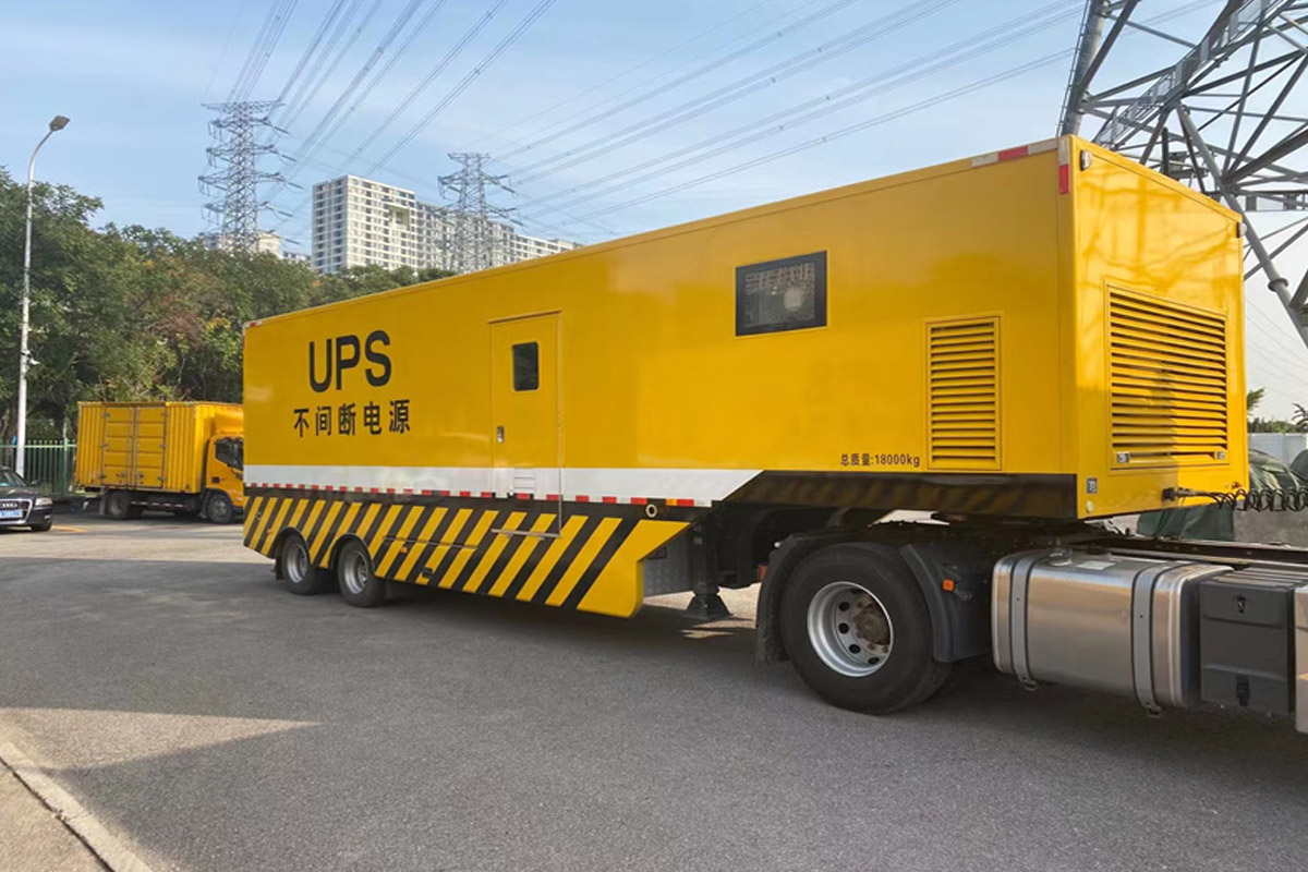 安远发电机租赁施工现场