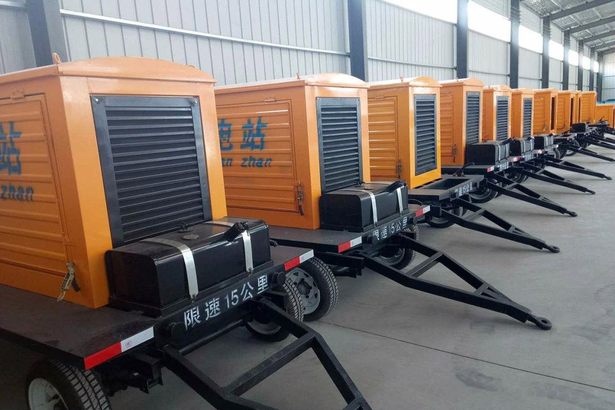 安远发电机租赁施工现场